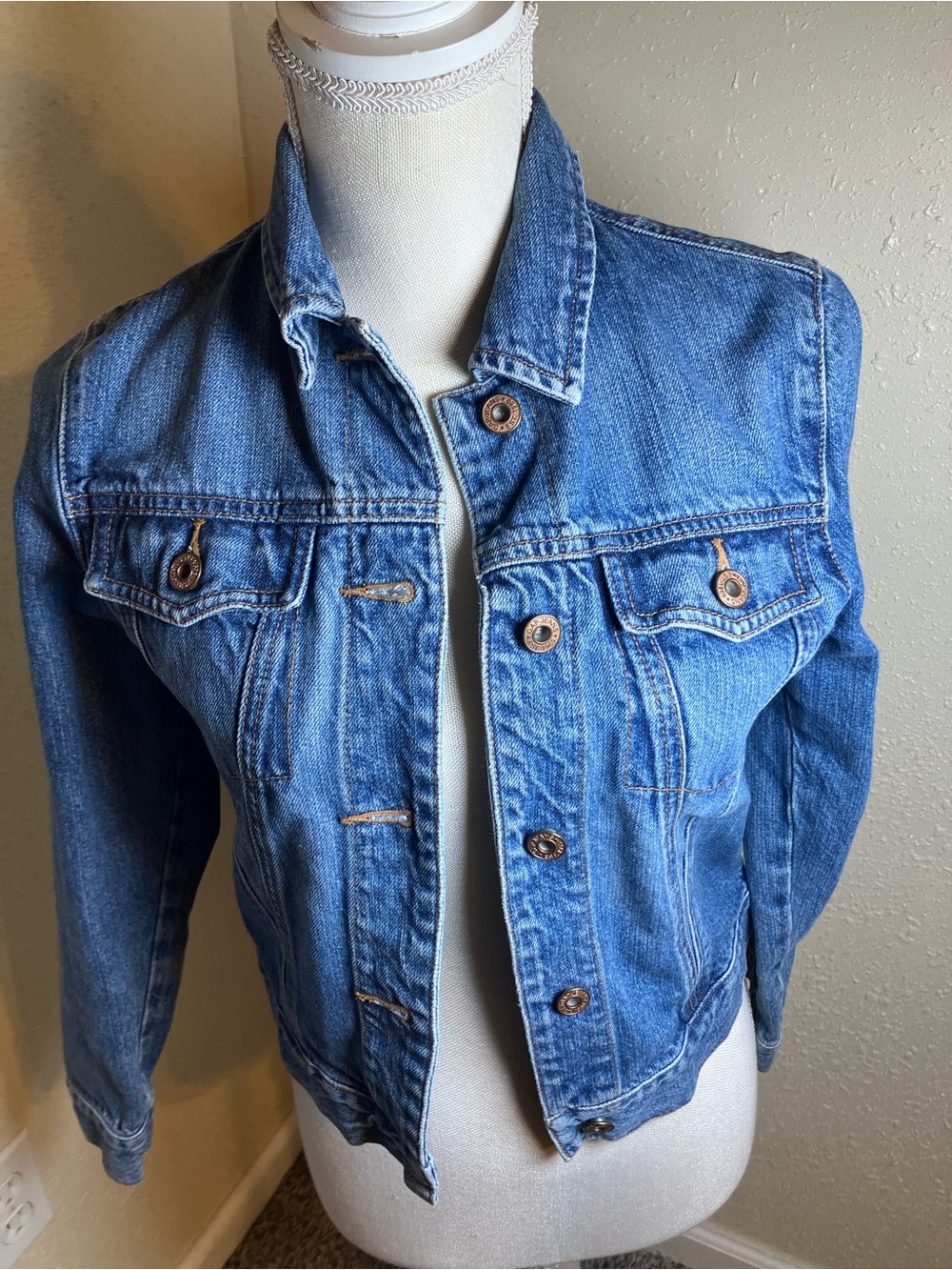 GAP Blue Denim Jean Girls Jean Jacket size XL (12)
